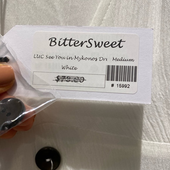 NEW Luca Los Angeles White Summer Dress Size M - Picture 4 of 5